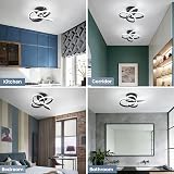 EIDISUNY Led Ceiling Light Black 30cm 26W 6000K Modern Flower Design view 6