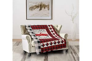 Virah Bella - Quilted Throw Blanket 50"x60" - Lightweight Throw Quilt for Accent, Decor, or Bedding - Farmhouse-Themed Blanket