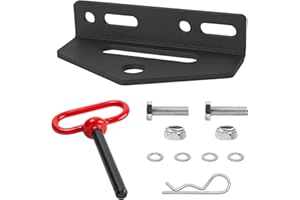 XZWMY Universal Heavy Duty Zero Turn Trailer Hitch and 1/2'' Hitch Pin，5mm Thick Carbon Steel Lawn Mower Trailer Hitch,Lawn Tractor Hitch with Mounting Kit(2 Carriage Bolt,2 Nuts,1R-Clip)