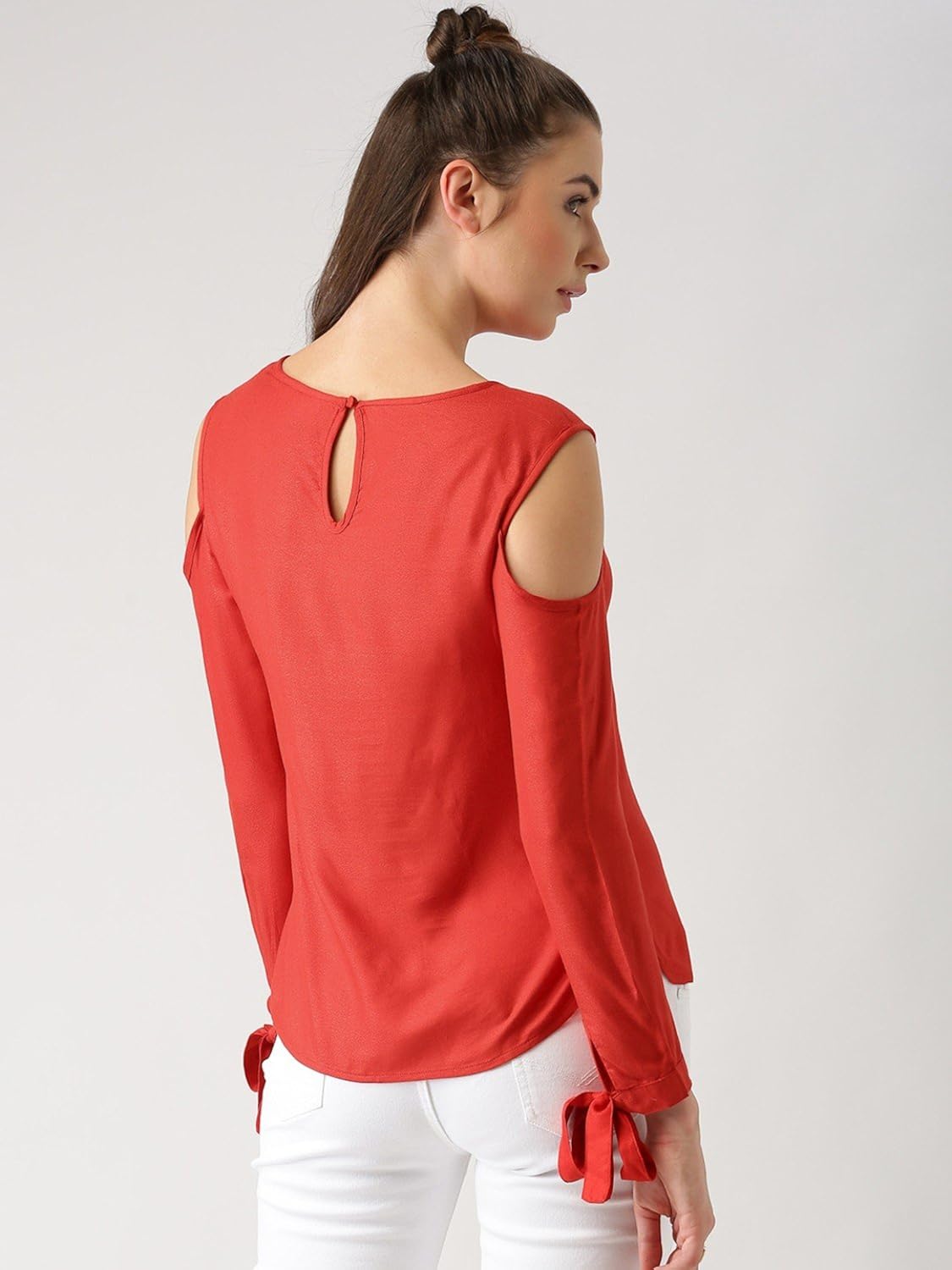 marie claire women's top (mc398a--s, red, small)