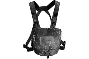 GAIARENA G GAIARENA Binocular Harness Chest Pack, Waterproof Bino Harness with Rangefinder Pouch for 20x50 Binoculars Bino Chest Harness Adjustable Binocular Chest Pack for Hunting Hiking (Full Size)