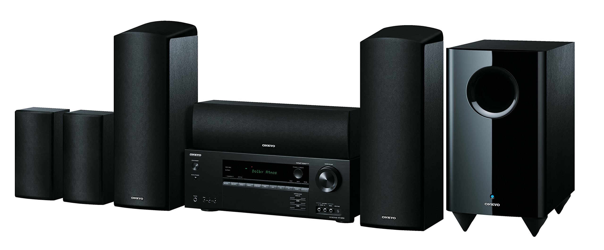 Onkyo HTS5805(B) 5.1 Home Cinema System with AV Receiver and Speakers