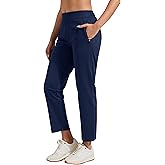 Pioneer Camp Womens Golf Pants with Zip Pockets High Waisted Stretch 7/8 Ankle Dress Work Business Casual Slacks Travel Pants
