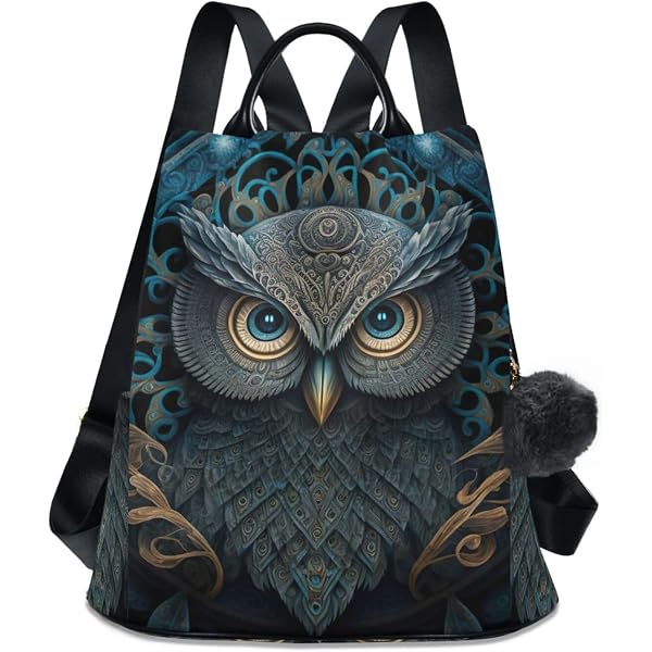 Amazon.com: ALAZA Owl Print Gothic Boho Laptop Backpack  display picture 3
