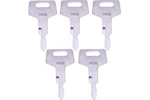YIQI YQABLE 5 Ignition Keys H806 Heavy Equipment Keys for Takeuchi Hitachi Gehl New Holland Case 17001-00019
