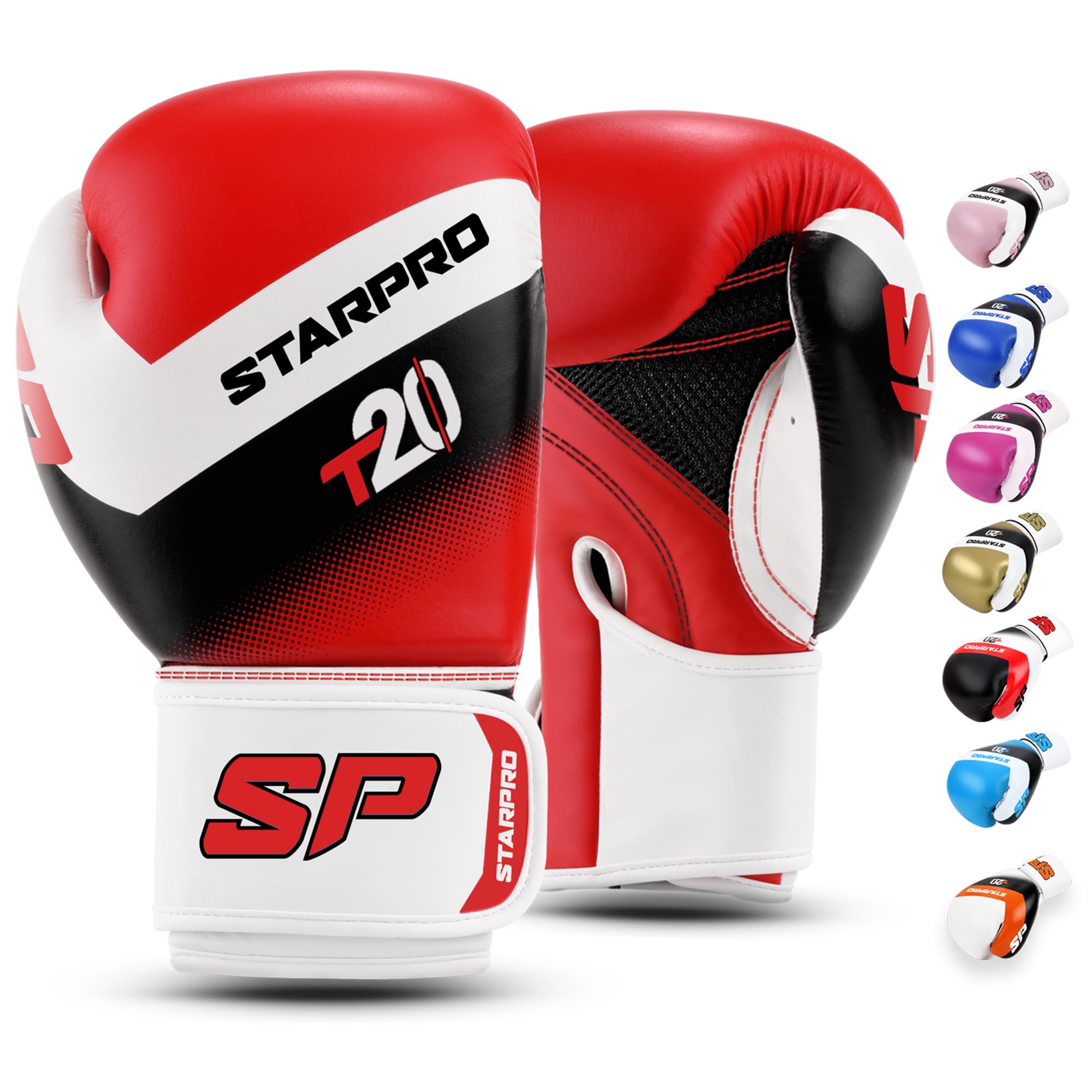 Starpro Boxing Gloves – Training & Sparring Gloves for Men & Women, Ideal for Boxing, Kickboxing & Muay Thai – Sizes 8oz, 10oz, 12oz, 14oz,16oz