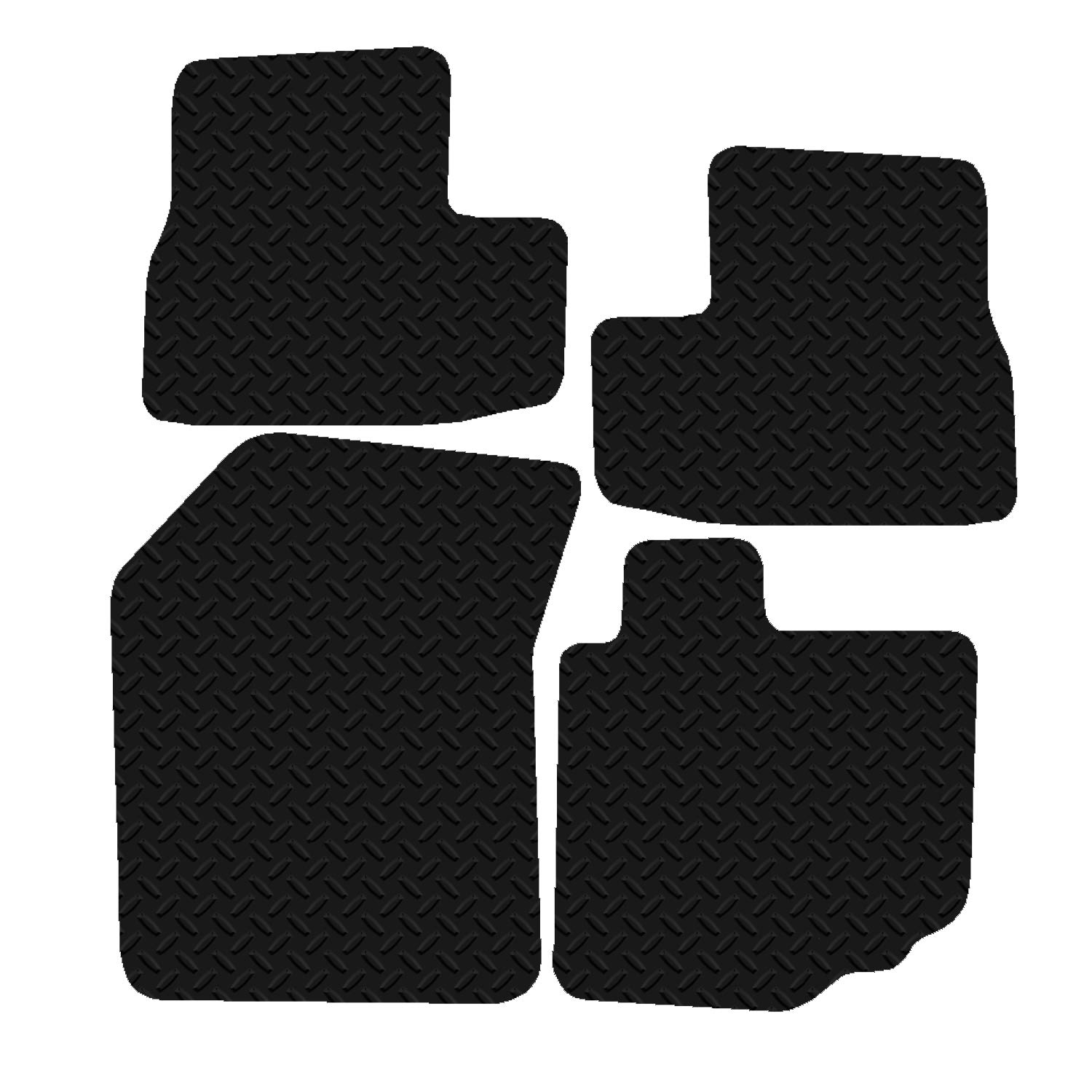 Carsio Car Mats For Suzuki Splash 2008-2016 3mm 4pc Set Tailored Fit Rubber Floor Mat Complete Accessory Black Custom Fitted - Anti-Slip Backing, Heavy Duty & Waterproof