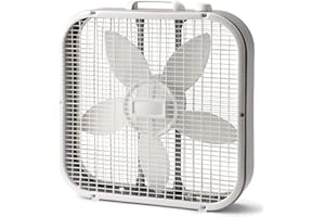 Arinko 20" Weather Resistant Box Fan, with 3-Speeds,20" Long (Color : White)