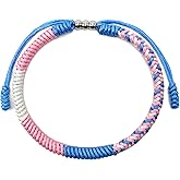 LAMIBEE Transgender Pride Bracelet, Trans Bracelet, LGBTQA+ Proudly Love Boho Style Wrist Wrap Bracelet, Surfer String Bracelet, Amulet and Boho Rope Bracelet Bangles for Men Women (Transgender)