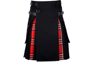 Allsafe Traders Men Modern Hybrid Tartan Kilt with Cargo Pocket