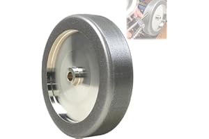 BBTEQEKN 4 in 1 CBN Grinding Wheel, 8" Diameter 180 Grit, 5/8” Arbor, 1.26” Wide, for Sharpening High Speed Steel Tools, Woodturning Tools