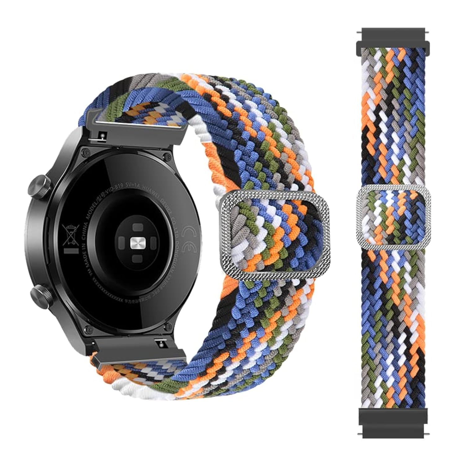 BoLuo 20mm Strap for Huawei Watch GT3 42mm /Watch GT2 42mm, Nylon Bracelet Wrist Strap,Replacement Wristband for Coros Pace 2 /Coros Apex 42mm /Ticwatch E3 / Polar Ignite/Polar Unite (colour)