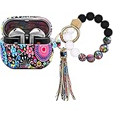 PowerDriver Case Compatible with Samsung Galaxy Buds 3 Case and Galaxy Buds 3 Pro Case(2024), Cute Wireless Charging Silicone Protective Case with Bracelet Keychain for Men and Women (Jellyfish)