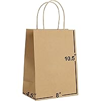 Amazon.com: Paper Bags with Handles Bulk 6.25 X 3.5 X 8 [50 Bags