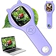 Microscope for Kids, Mini Pocket Handheld Kid Microscope for Toddlers, Educational Science Kit Digital Microscope Toys, Christmas Birthday Gifts Toys for 3 4 5 6 7 8 9 10 Year Old Girls - Purple