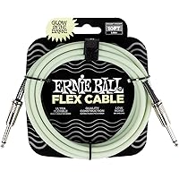 Ernie Ball Flex Instrument Cable Straight/Straight 10ft - Glow in Dark (P06436)