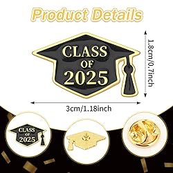 SANNIX 60Pcs Graduation Pins, Class Of 2025 Pins