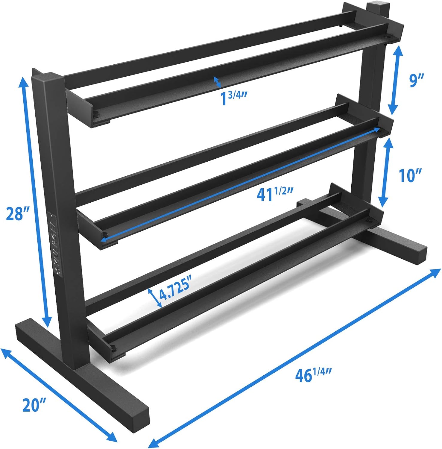 Synergee 3 Tier Dumbbell Rack - Perfect for 5-50 lb Dumbbell Sets. Organizes Free Weights - Perfect for Home, Garage, and Commercial Gyms - Clean & Professional Equipment Storage : Sports & Outdoors