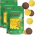 Fruidles St. Patrick's Day Chocolate Coins Lucky Gold Coins Foils, Belgian Milk Chocolate Coins Bag Nut-Free (200-Pack)