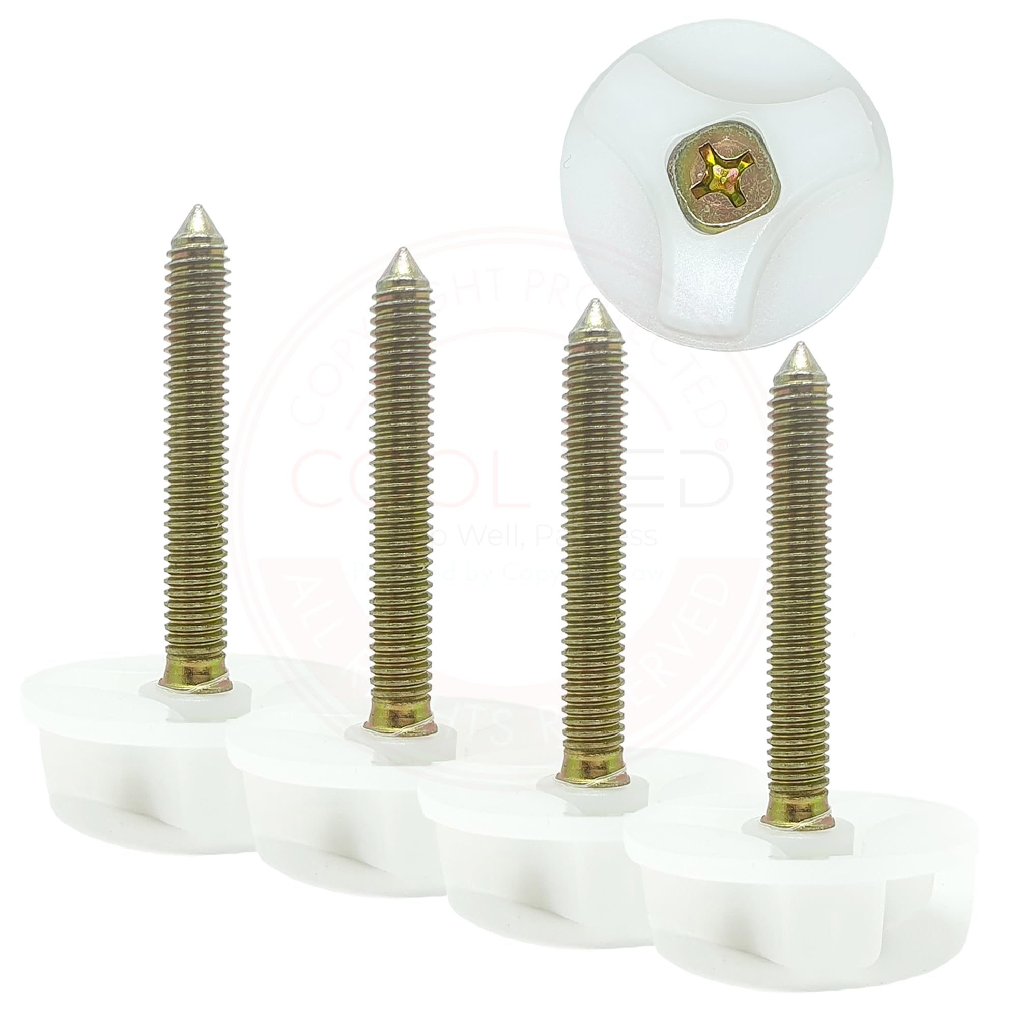 COOL BED 4 x M8 Headboard Bolts Screws with Fitted Washers Fixings for Divan Ottoman Beds (4 x M8 Bolts with Fitted Washer)