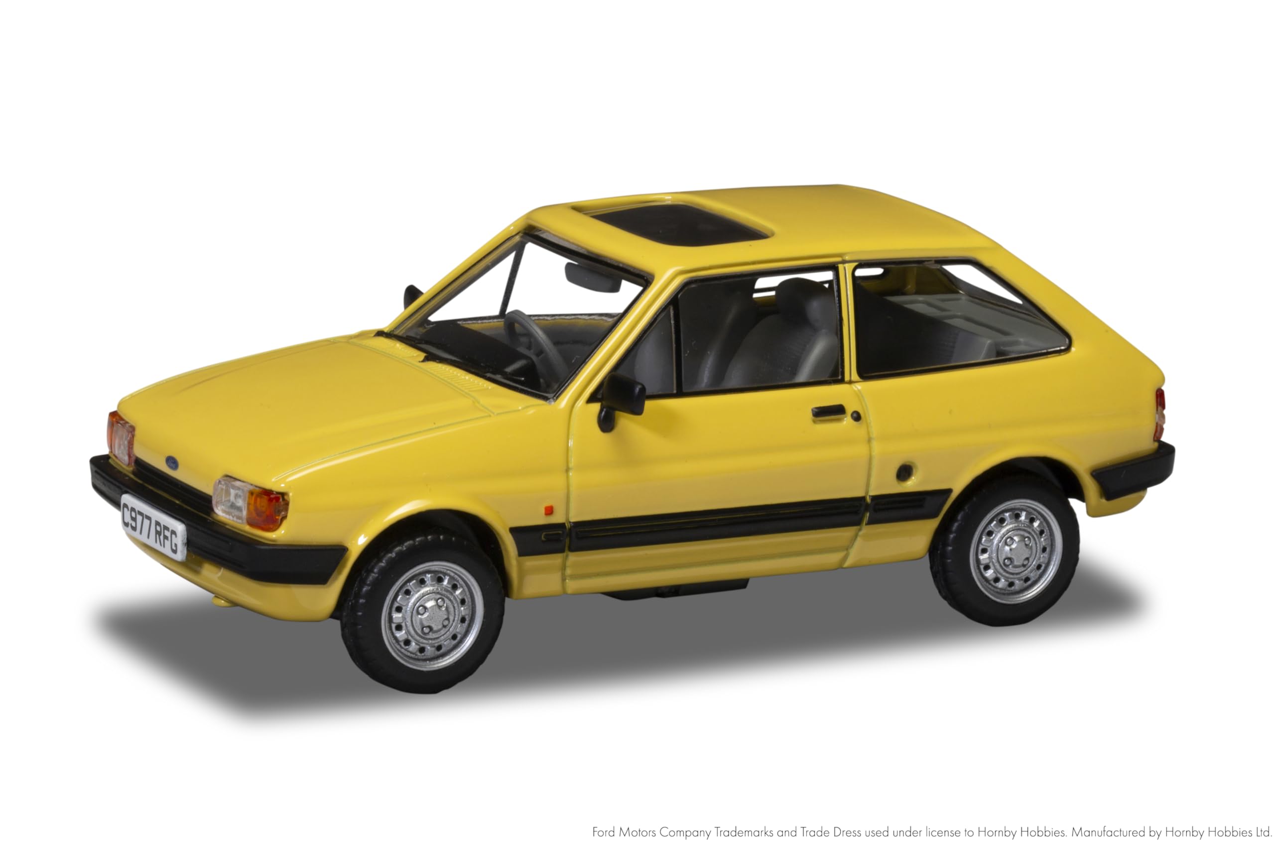 Corgi VA14404 Ford Fiesta Mk2 1.1L, Citrine Yellow Vanguards Die Cast Metal Collectible