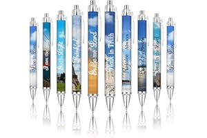 Koakicreaton 20 PCS Ballpoint Pens | Inspirational Quotes Pens | Retractable Ink Ballpoint Pens | Funny Office Ballpoint Pens for Women Men Christian Gifts