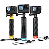 Sametop Floating Handle Grip Floaty Stick Waterproof Handler Accessory Compatible with GoPro Hero 13, 12, 11, 10, 9, 8, 7, 6, 5, 4, Session, 3+, 3, Hero(2018), Max, DJI Osmo Action Cameras (Blue)