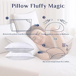 JOLLYVOGUE Pillows Queen Size Set of 2 for