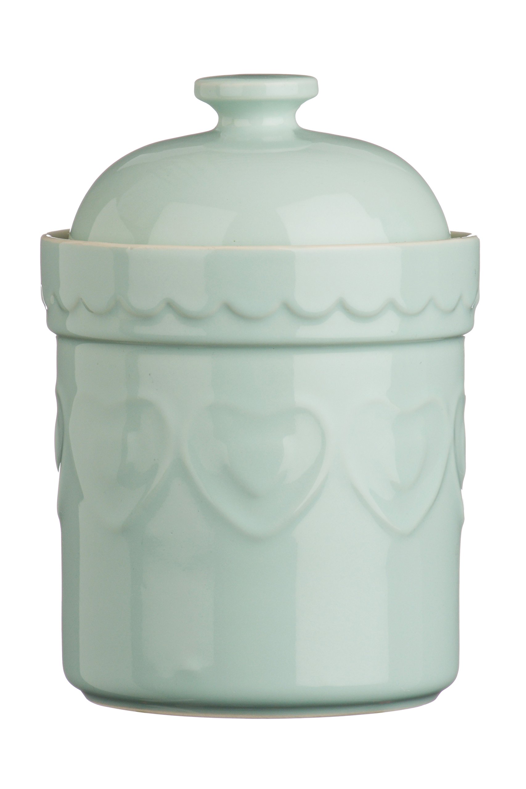 Premier Housewares Sweet Heart Storage Canister, Pastel Green