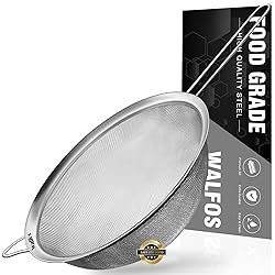 Walfos 9 Inch Large Fine Mesh Strainer, Kitchen
