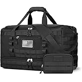 ETRONIK Gym Bag for Men Women, Carry on Luggage 22x14x9 Airline Approved, Tactical Travel Duffle Bag with Toiletry Bag and Shoe Compartment, Weekender Overnight with Wet Pocket for Workout, Black