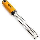 Deiss PRO Citrus Lemon Zester & Cheese Grater - Parmesan Cheese, Lemon, Ginger, Garlic, Nutmeg, Chocolate, Vegetables, Fruits - Razor-Sharp Stainless Steel Blade + Protect Cover - Dishwasher Safe