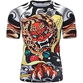 LAFROI Men's Long Sleeve UPF 50+ Baselayer Performance Compression Shirt Rash Guard-CLY08D