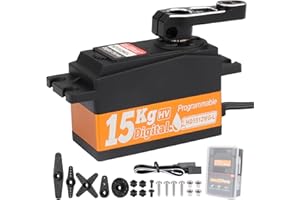 HobbyPark Low Profile Servo 0.07sec Fast Speed Steering Servo 15kg fit 1/10 RC Touring Cars Drift for Tamiya TT02 HPI RS4 Spo