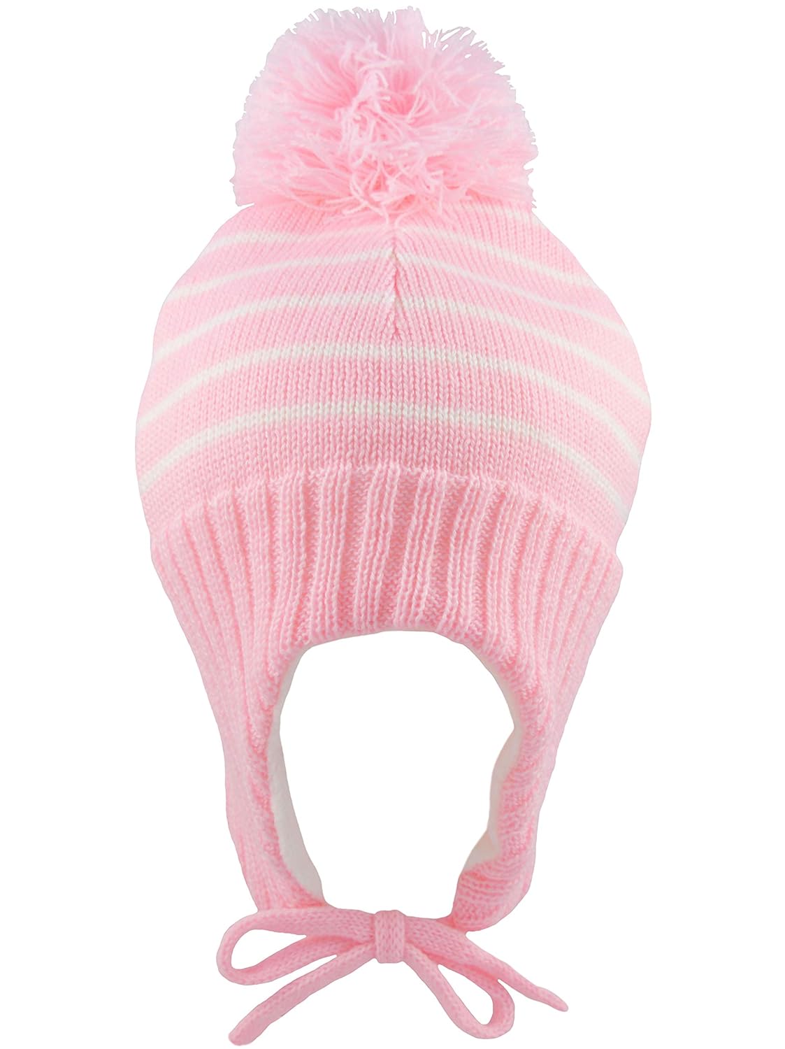 Clothing Pesci Baby Girls Pom Pom Hat With Chin Tie Striped Hats Caps Clothing Pesci Baby Girls Pom Pom Hat With Chin Tie Striped Hats Caps