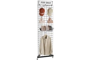 URBAN DECO Triangular Grid Wall Panels for Vendor Booth - Gridwall Display Stand with Accessory 24 Hooks, 1 Set Display Racks for Vendor Events (Black)