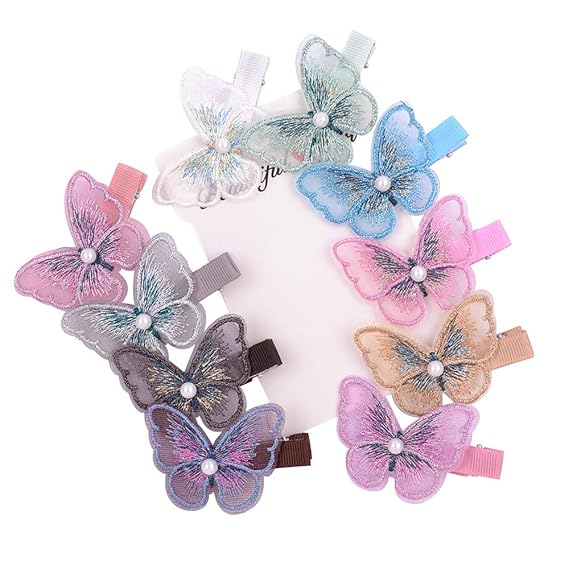 Buy ONLINE MONK 6 Pieces of Butterfly Shaped Hair Clips (3 pairs/6