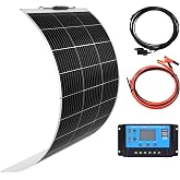 XINPUGUANG Flexible Solar Panel Kit 100W 12V for RV Boat Camper | High-efficiency 23% monocrystalline cells, 240&deg; bendable, lightweight ,perfect for RV, boat, van, cabin off-grid power.