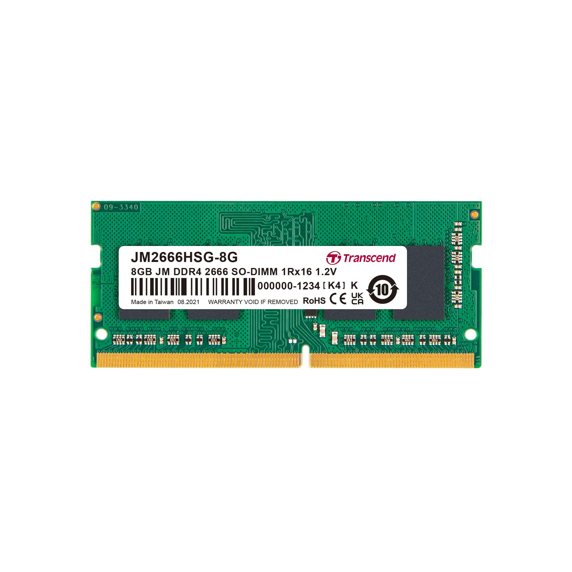 Transcend JM2666HSG-8G - 8 GB JetRAM DDR4 2666MHz SO-DIMM 1Rx16 1.2V
