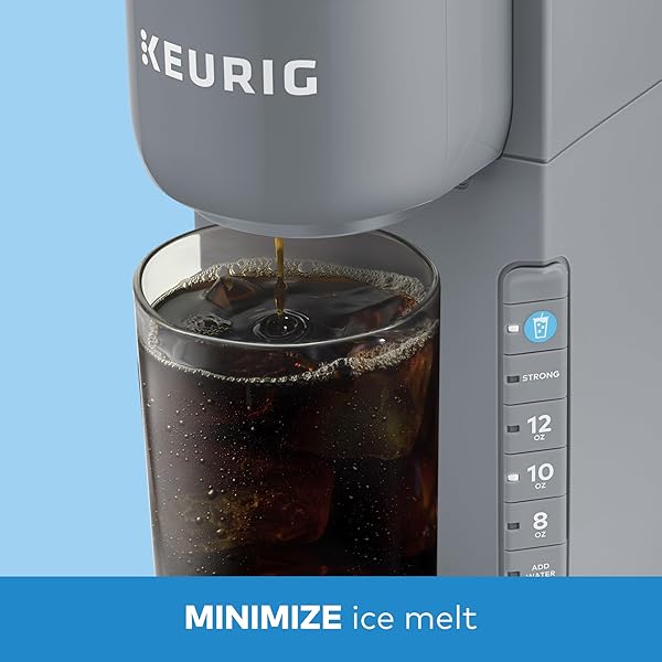 KEURIG K-ICED COFFEE MAKER, SINGLE SERVE K-CUP POD ICED COFFEE MAKER, WITH HOT AND COLD COFFEE CAPABILITIES, BREWS ANY K-CUP POD, GRAY