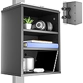 VIVO Clamp-on Under Desk Shelving Unit, Office Accessory Holder for Supplies, Gaming Devices, and More, Multi-Level Storage S