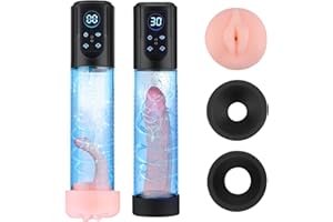 Sex Toys for Men Penis Pump - Air Water Vacuum Penis Enlarger, Dick Extender with 4 Training 3 Suction Modes, Automatic Male 