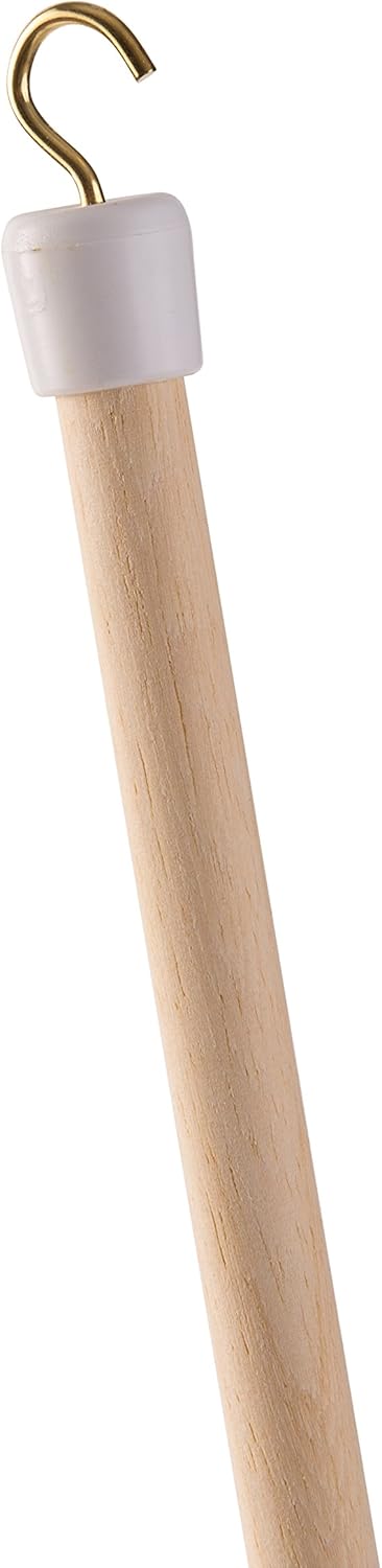 DMI Wood Dressing Stick with Metal and Vinyl Hooks, Lightweight Aid for Dressing and Retrieving Items, 27 Inches: Health & Personal Care