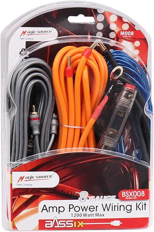 Amazon.com: Magic source Amp Wiring Kits 8 Gauge 5M/16.4Feet OFC Power