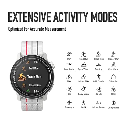 COROS PACE Sport Watch GPS, Lightweight and Comfort, 17 Days Battery  Life, Dual-Frequency GPS, Heart Rate, N