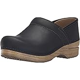Dansko® Professional Shoes for Women – Leather Upper and Sockliner – PVC Inner – Polyurethane Outsole Black/Natural Oiled EU 40 (US Women's 9.5-10) Regular