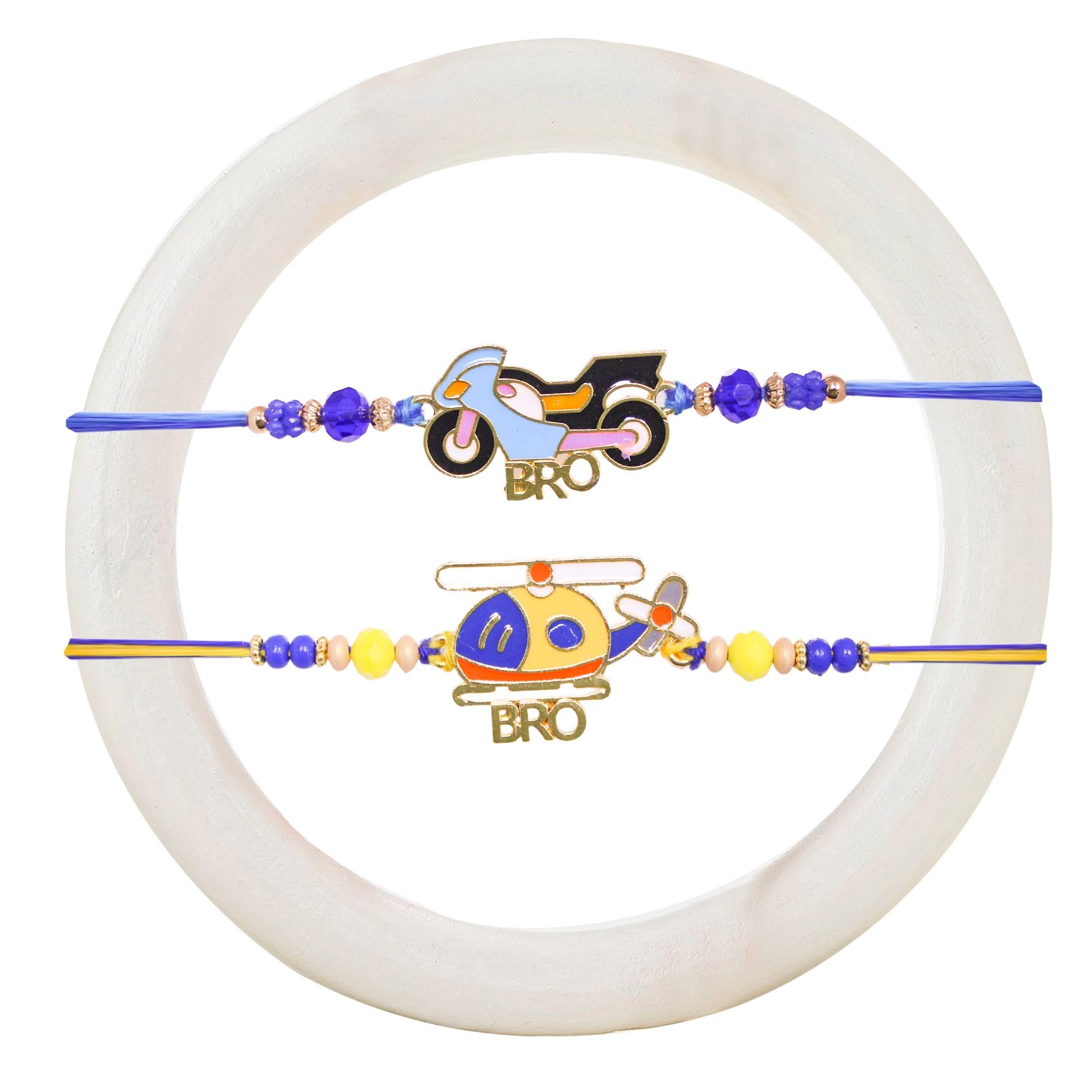 TIED RIBBONS Rakhi for Brother (Set of 5) Rakhi for Bhaiya | Mini Card | Roli Chawal Packet - Raksha bandhan Rakhi Bracelet for Brother Rakhi Set | Rakhi Thread | Rakhi Gifts for Brother