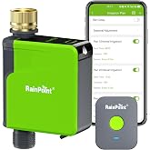 RAINPOINT WiFi Hose Timer, Brass Inlet Smart Sprinkler Timer for Watering, WiFi Watering Timer for Garden Hose with Hub, APP &amp; Voice Control, Automatic Irrigation System for Lawns and Yard