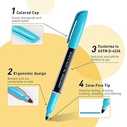 12 Permanent Markers - Assorted Colors Drawing
