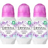 CRYSTAL Deodorant - Mineral Roll on Vegan Deodorant for Women and Men, Unscented - 2.25 fl. oz. (3 Pack) (Packaging May Vary)